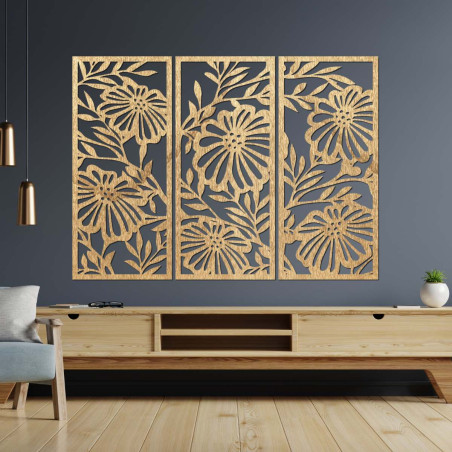 Hand-carved wooden picture - natural decoration