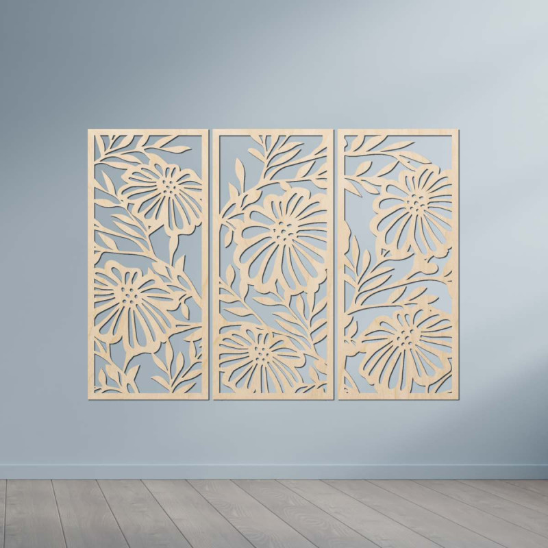 Wooden ornament - an elegant wall for the interior