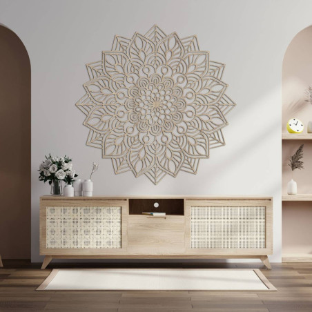Decoration inspired by natural and geometric shapes in a harmonious composition.