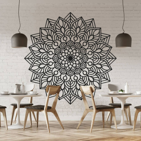 The mandala pattern decoration creates a sense of balance and concentration.