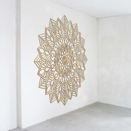 Wooden mandala on the wall, harmonious energy - BALANCE