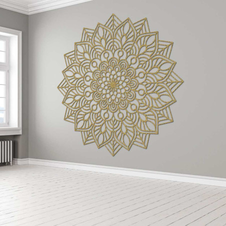 Wooden mandala on the wall, harmonious energy - BALANCE
