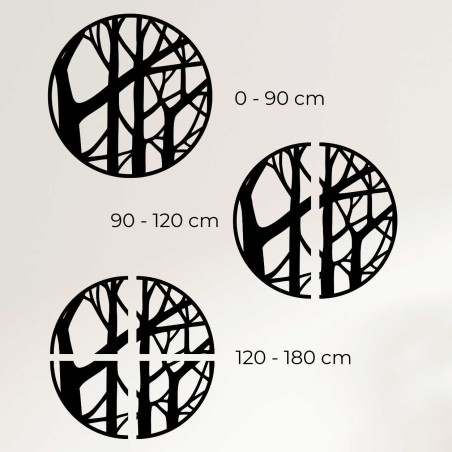 Technical drawing of the decoration with diameters in centimeters