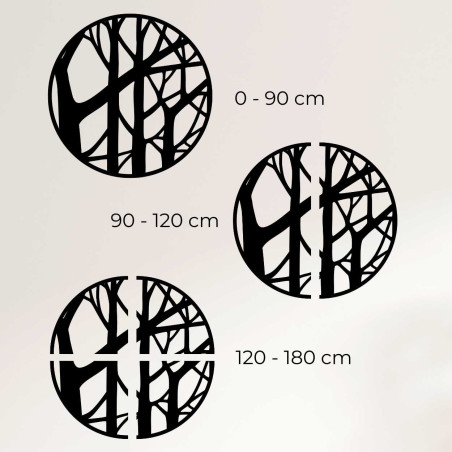 Dimensions of wooden decoration shown in centimeters