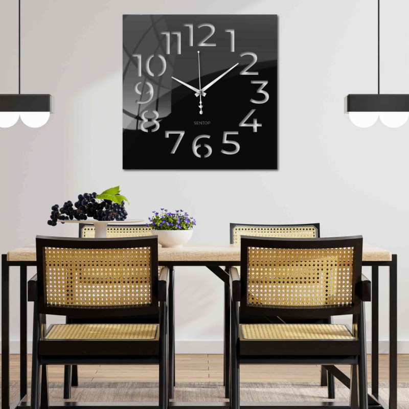 Minimalist wall clock made of plexiglass - a stylish addition to your interior