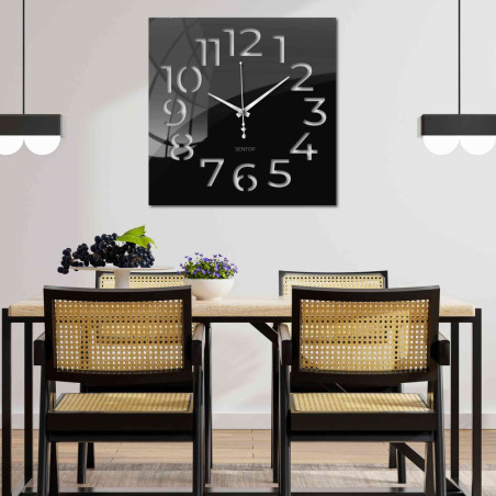 Minimalist wall clock made of plexiglass - a stylish addition to your interior