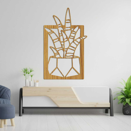 Wooden wall painting succulent - DUIO