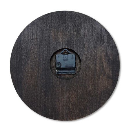 Elegant wall clock with a wooden frame and precise clockwork.