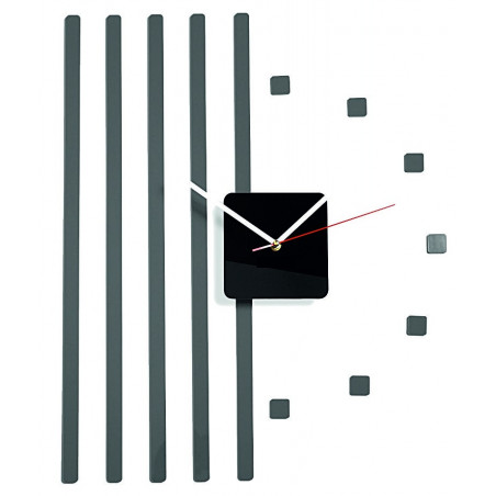 Modern wall clock made of plexiglass. Trendy wall clock as a gift. X-momo clock. PMMA