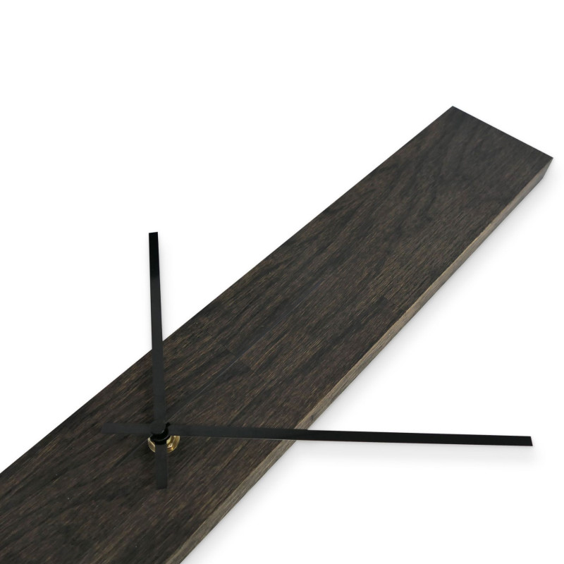 Modern black wooden wall clock