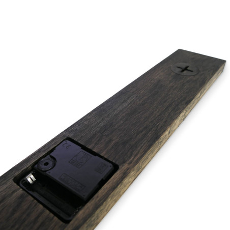 Modern black wooden wall clock