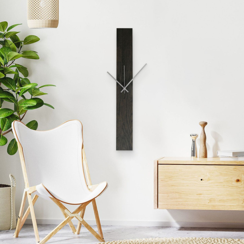 modern stylish wall clock in black
