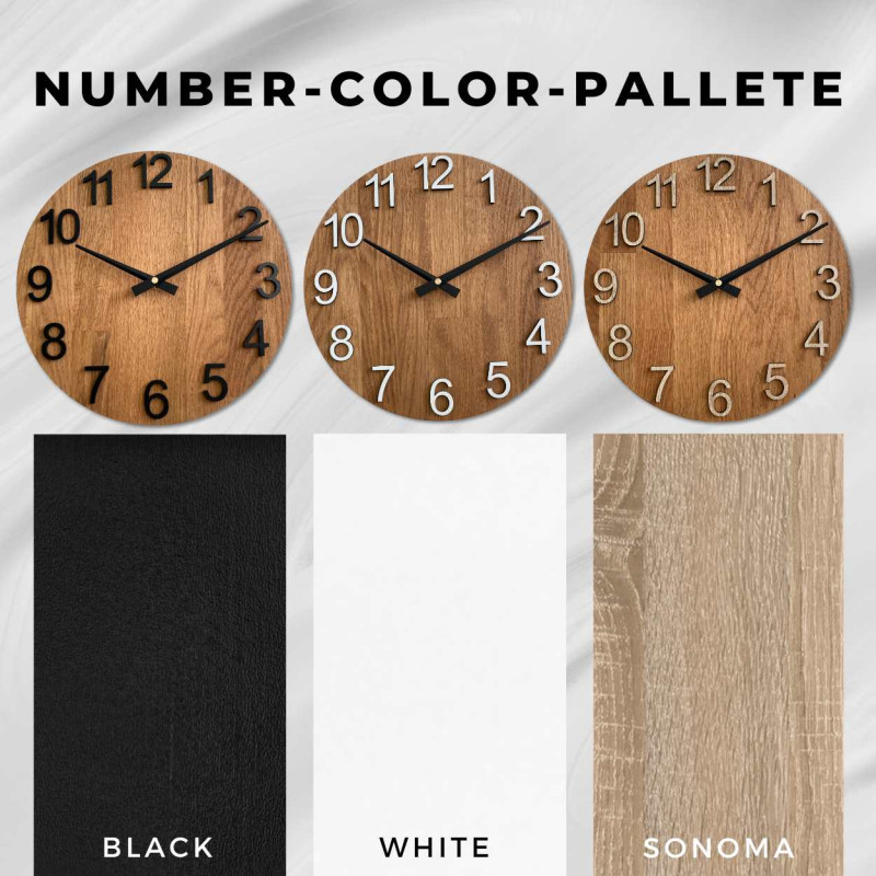 Modern wall clock made of durable material