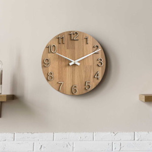 Oak wood wall clock - MONTIORE 2