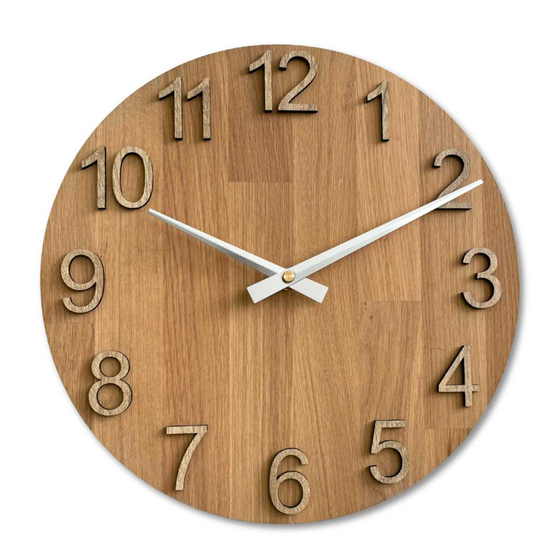 Oak wood wall clock - MONTIORE