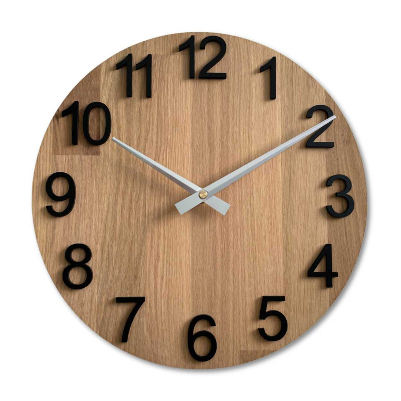 Oak wood wall clock - MONTIORE