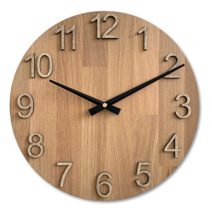 Modern wooden wall clock for the living room