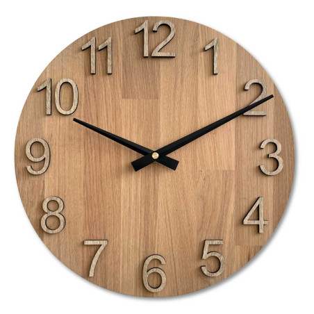 Modern wooden wall clock for the living room