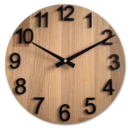 Natural wooden clock for a cozy home