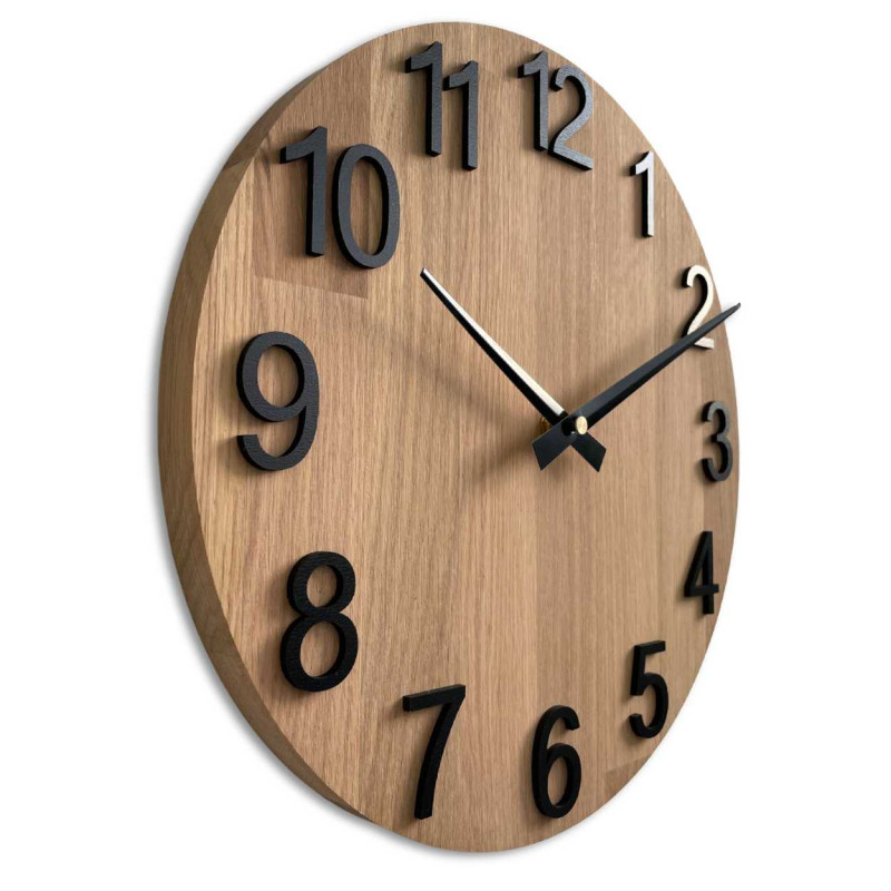 Minimalist wall clock made of quality wood