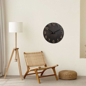 Minimalist wooden clock with metal hands 2