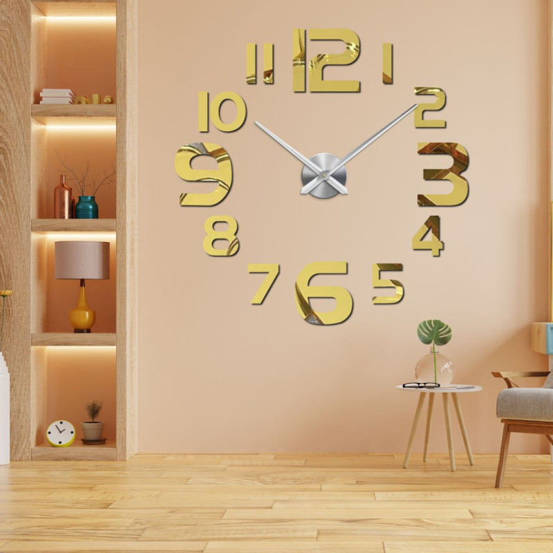 Adhesive mirror wall clock - AKCENT