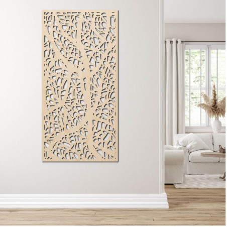 Unique wooden picture with a floral pattern, stylish wall decoration for the living room Unique wooden picture with a floral pattern, stylish wall decoration for the living room