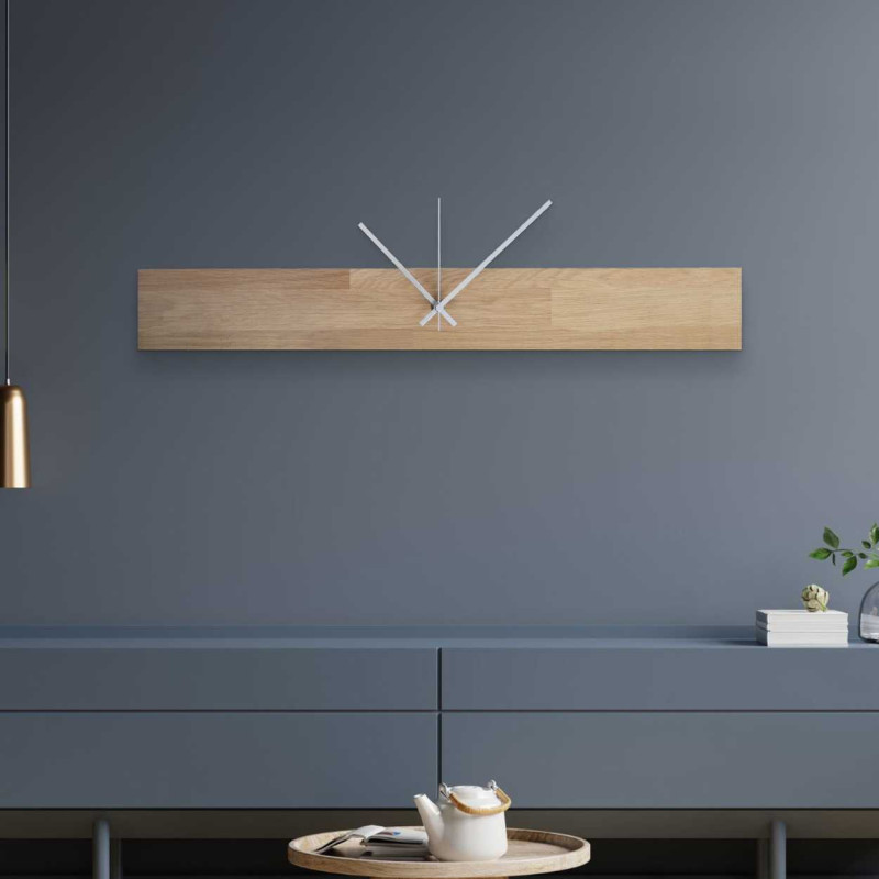 Elegant wooden clock with natural wood grain