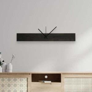 Narrow wooden clock with natural texture and soft shine 2