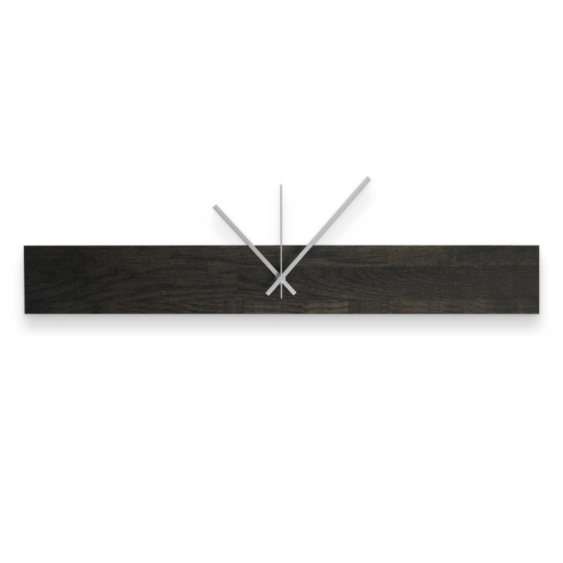 Wooden clock with a vertical shape and a modern look