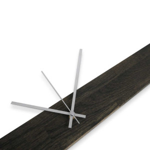 Narrow wooden clock with natural texture and soft shine 2