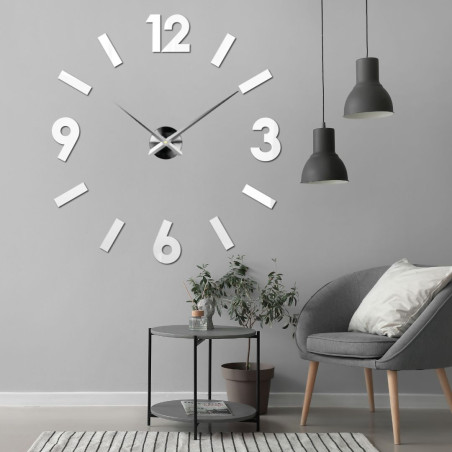White Simple adhesive wall clock, suitable for the office or home