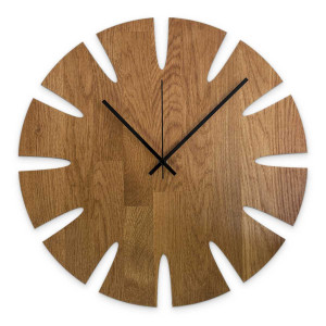 Universal wooden wall clock with clean lines and timeless design.