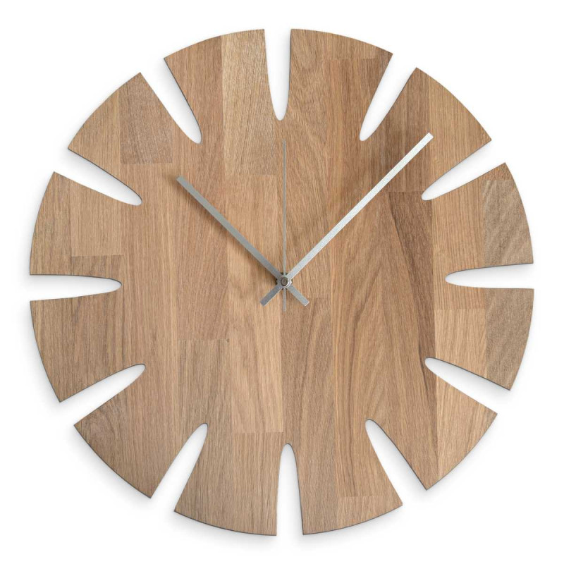Luxurious wall clock in a modern wooden design for a stylish apartment.