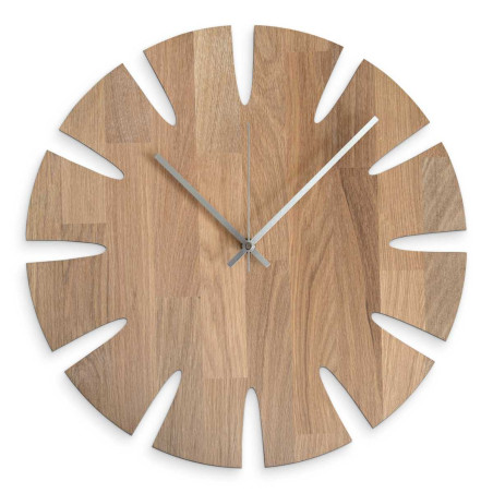 Luxurious wall clock in a modern wooden design for a stylish apartment.