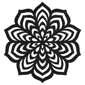 Wooden decoration with an elaborate circular shape and delicate cutouts. 2