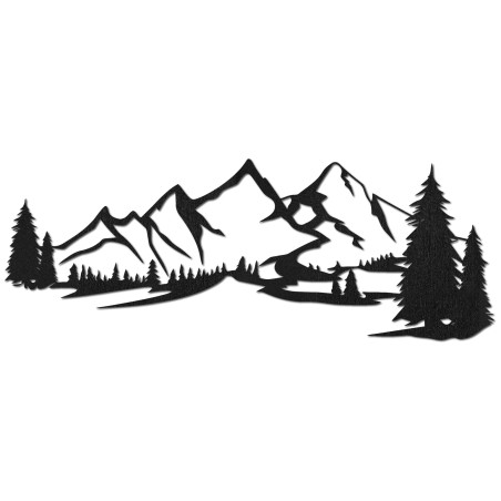 Wooden wall decoration - Mountain panorama Wooden wall decoration - Mountain panorama