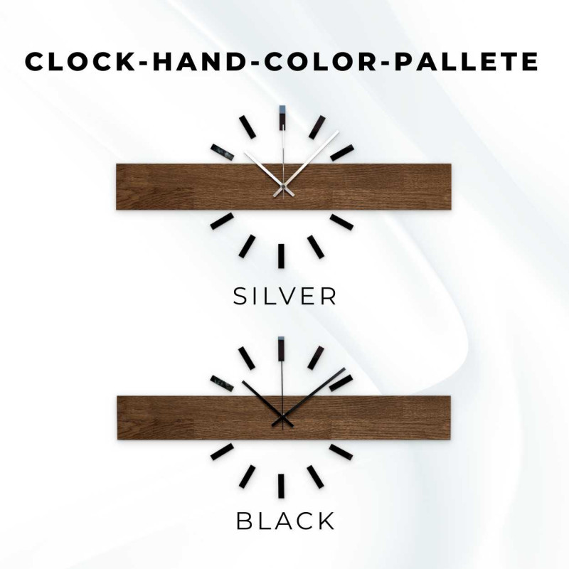 Large wooden clock with a modern design for everyday use.