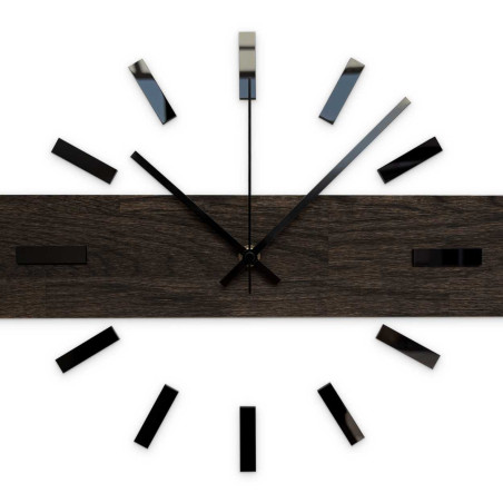 Modern wooden wall clock with an elegant design for the living room.