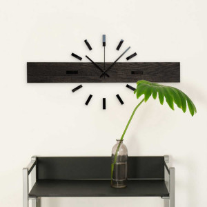 Elegant wooden wall clock with a minimalist motif. 2