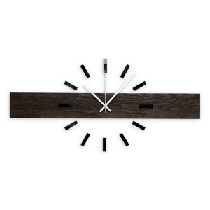 Elegant wooden wall clock with a minimalist motif. 2