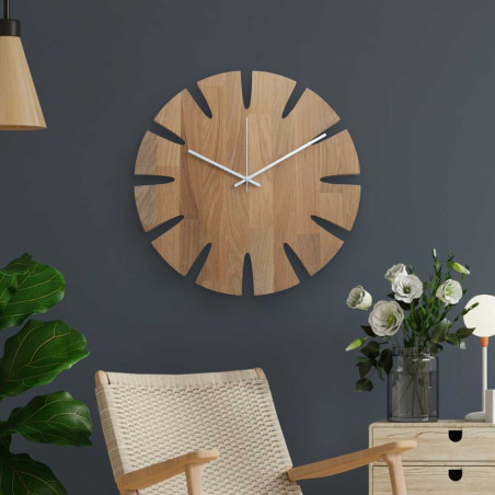 Luxury carved wooden wall clock - UBKOP