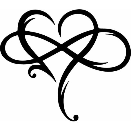 Wooden heart wall art - INFINITY LOVE