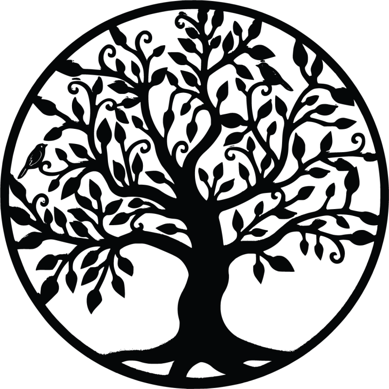 Wooden wall painting - Tree of Life symbolizes growth