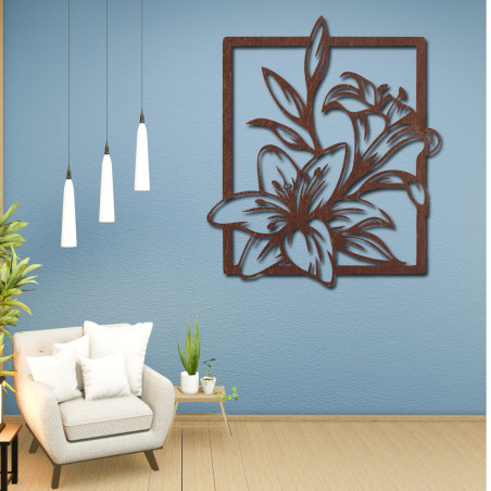Lilies – Tactile artwork for the blind on the wall
