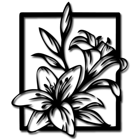 Lilies - Tactile symbolism of peace and beauty for the blind on the wall