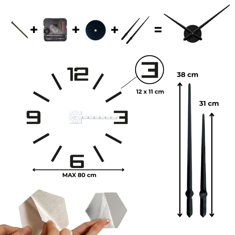 Adhesive clock made of plexiglass - an easy way to add character to your wall
