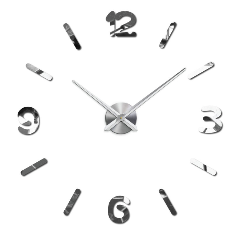 Modern Wall Clock Mirror Large DIY