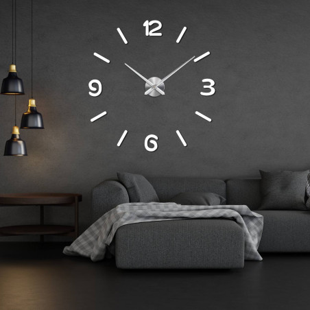 Stylish clock made of plexiglass, quiet and easy to install in any room.