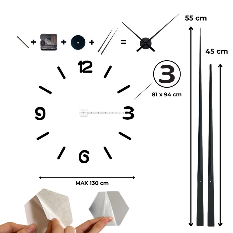 Adhesive wall clock - CJUMBO